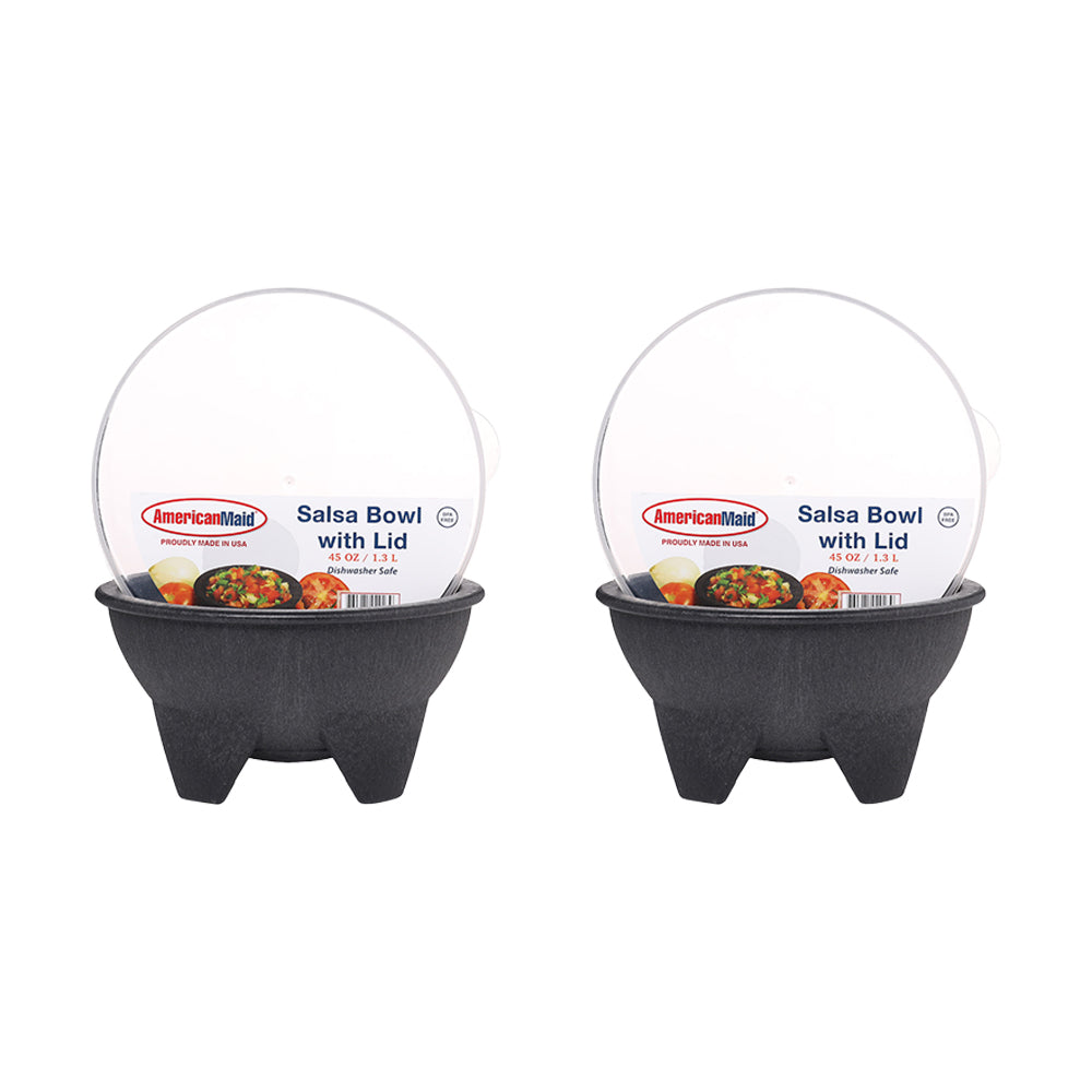 2-Pack Large Salsa Bowl with Lid (45 OZ)