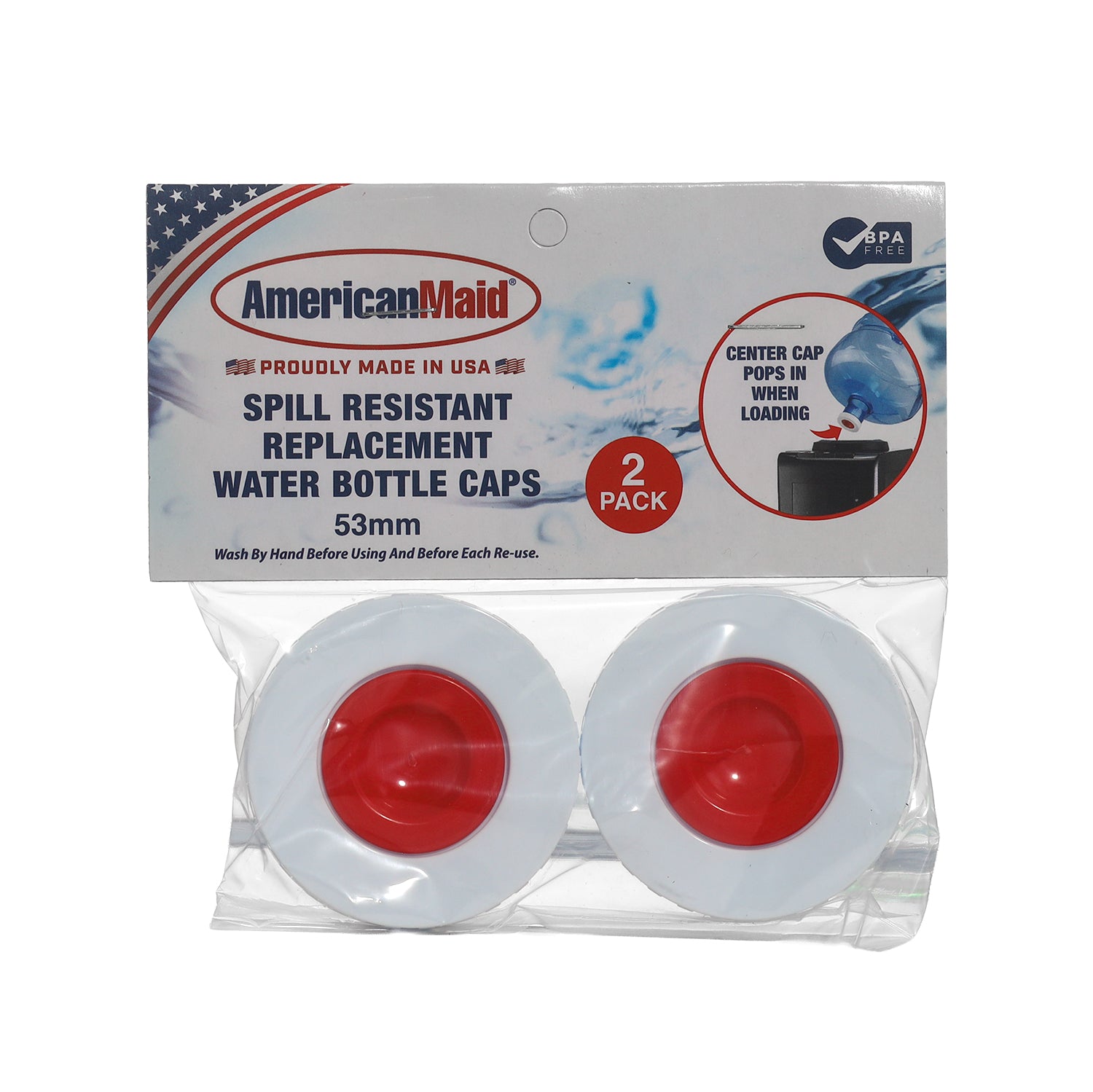 2-Pack No-Spill Water Caps