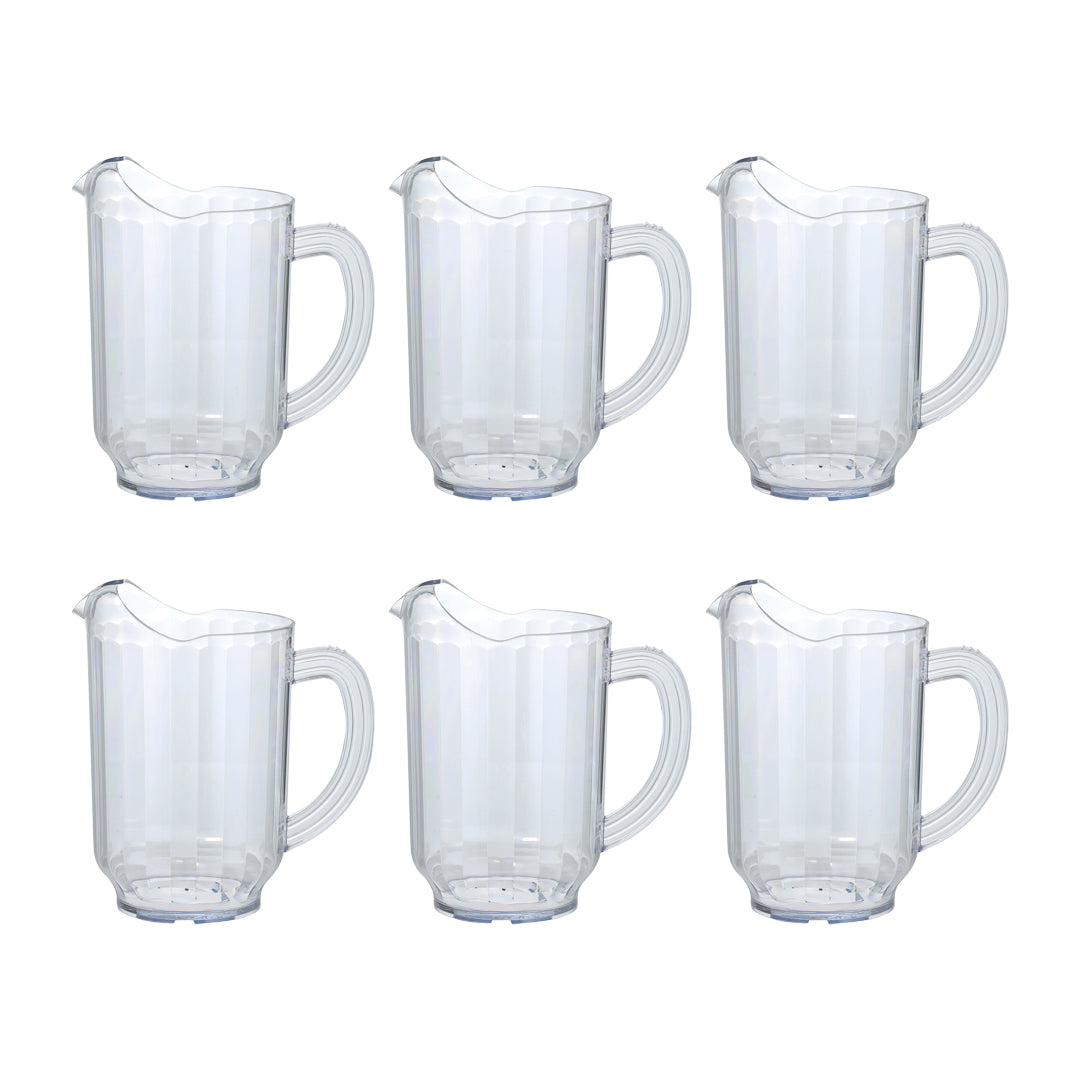 6-Pack Clear NSF Pitchers 60 OZ