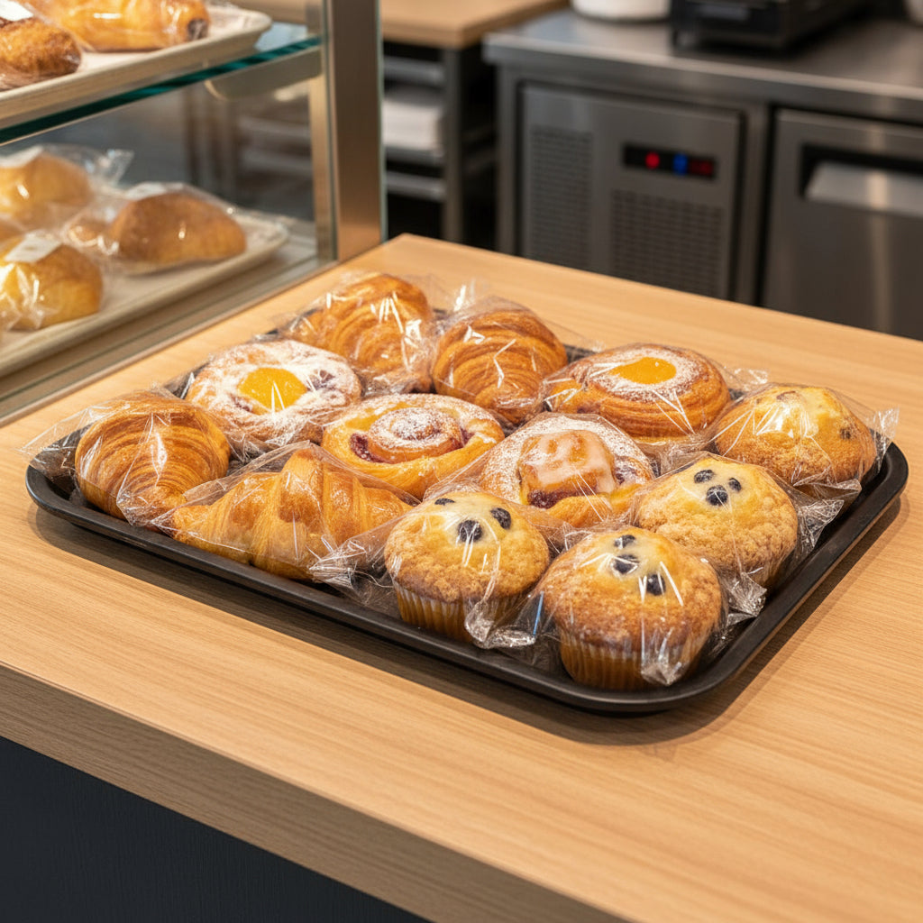 12-Pack Medium Plastic Serving Trays - 12" x 16"