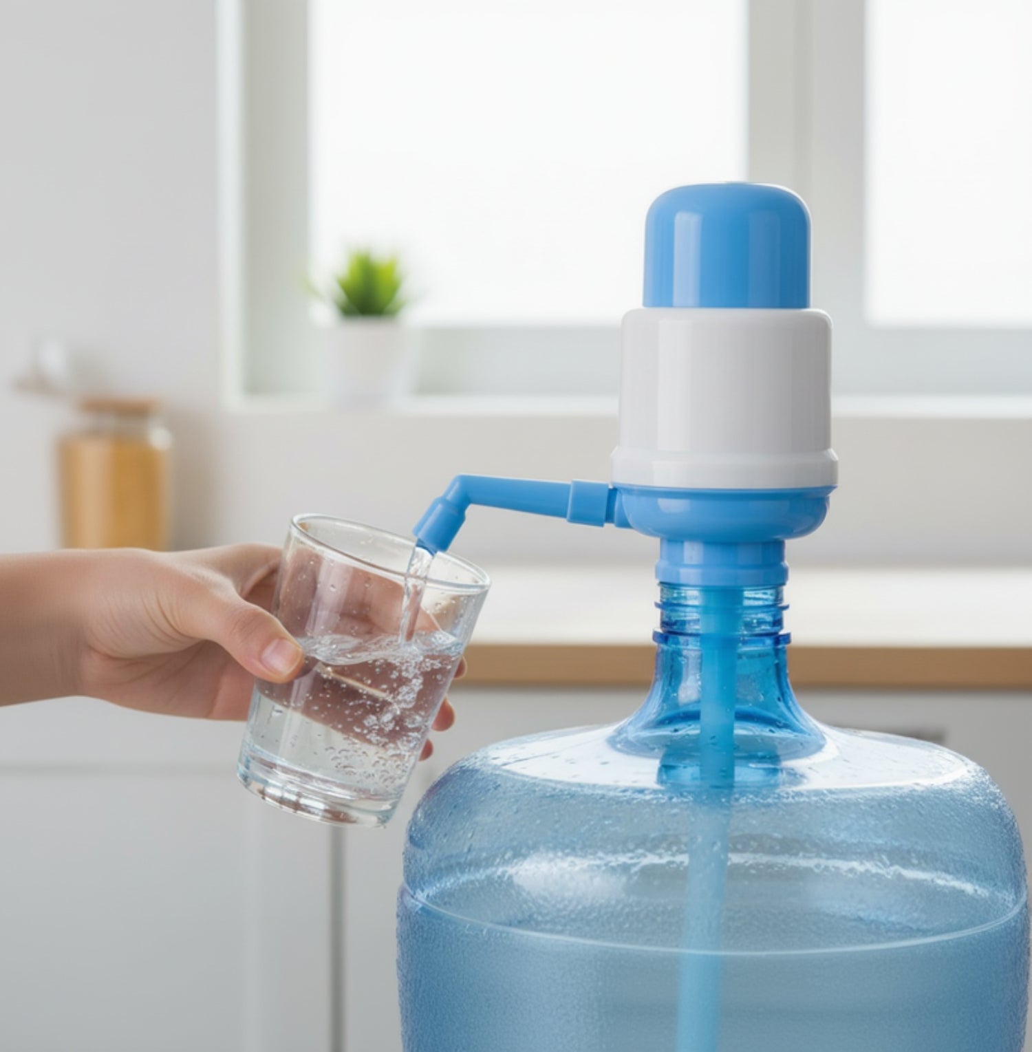 Manual Water Pump for 3 & 5 Gallon Bottles (53mm Neck)