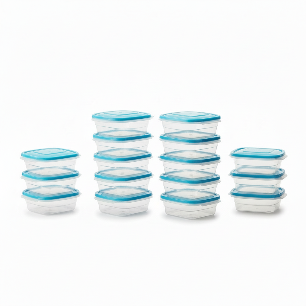 2.7-Cup Square Plastic Food Storage Containers (16-Count)