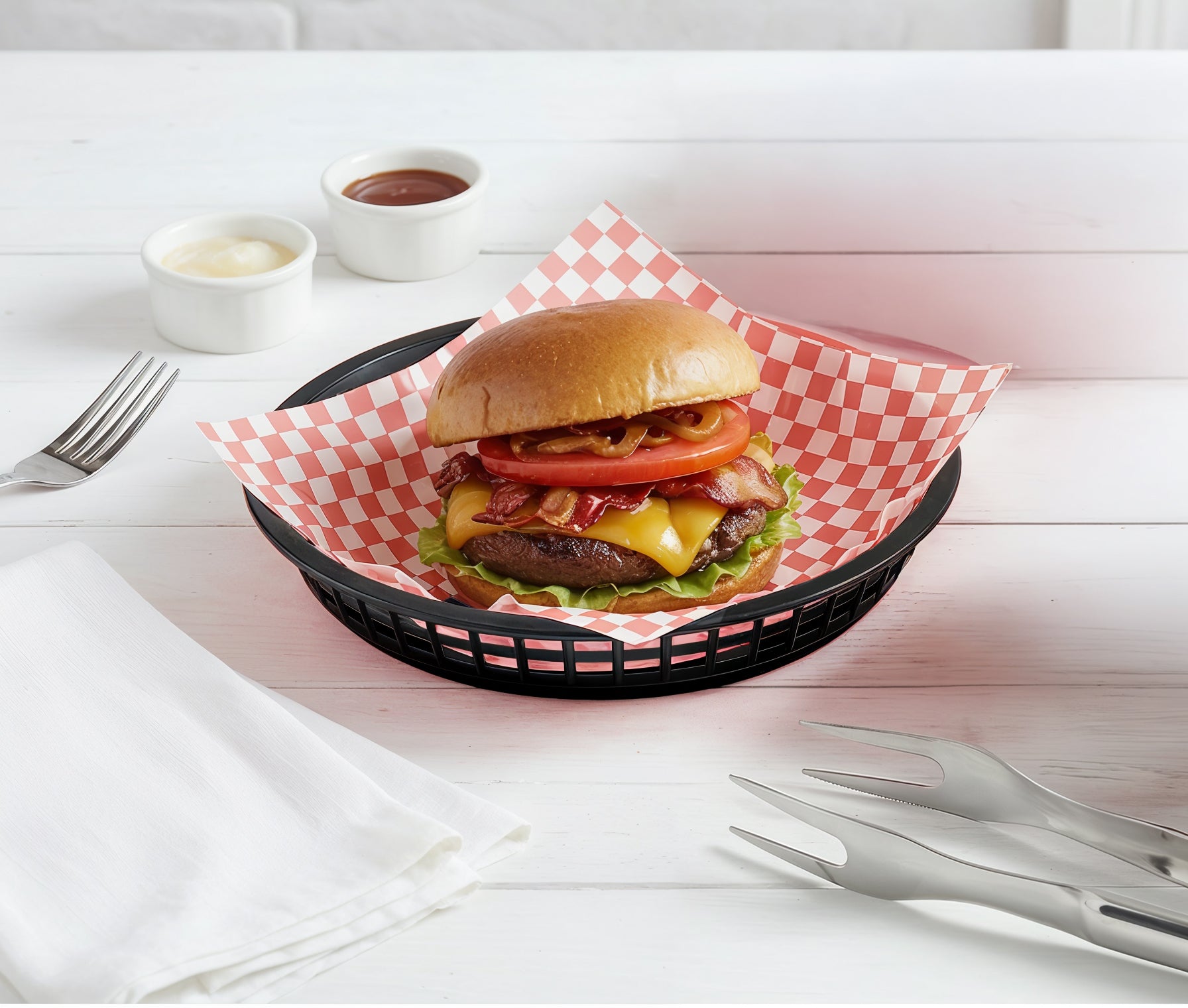50-Pack Round BBQ Baskets