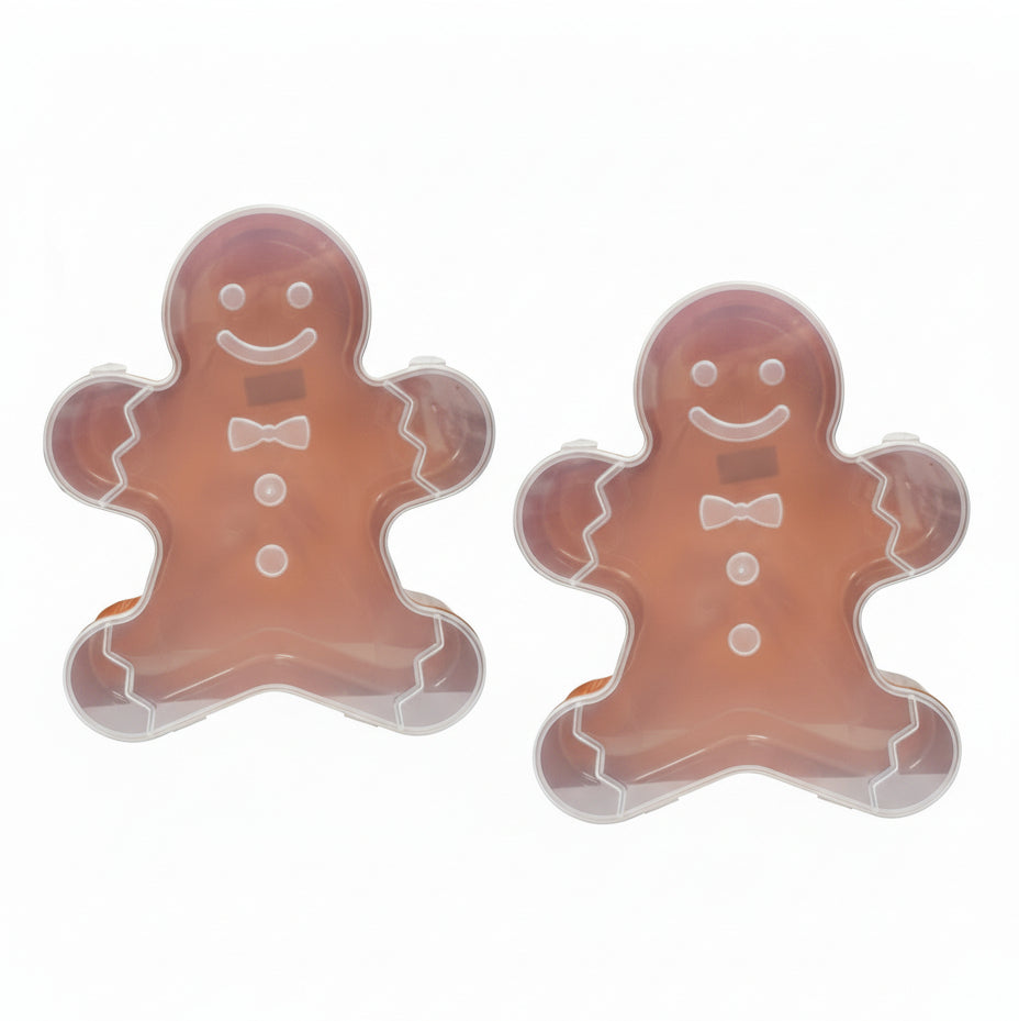 2-Pack Gingerbread Man Containers
