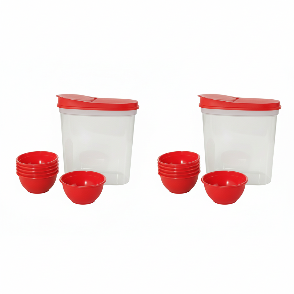 2-Pack Cereal Storage Sets with Bowls (8-Piece)