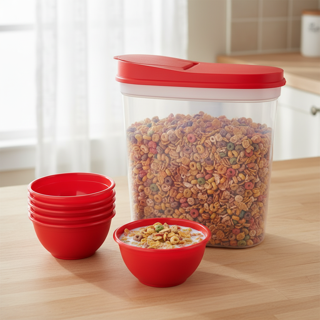 2-Pack Cereal Storage Sets with Bowls (8-Piece)