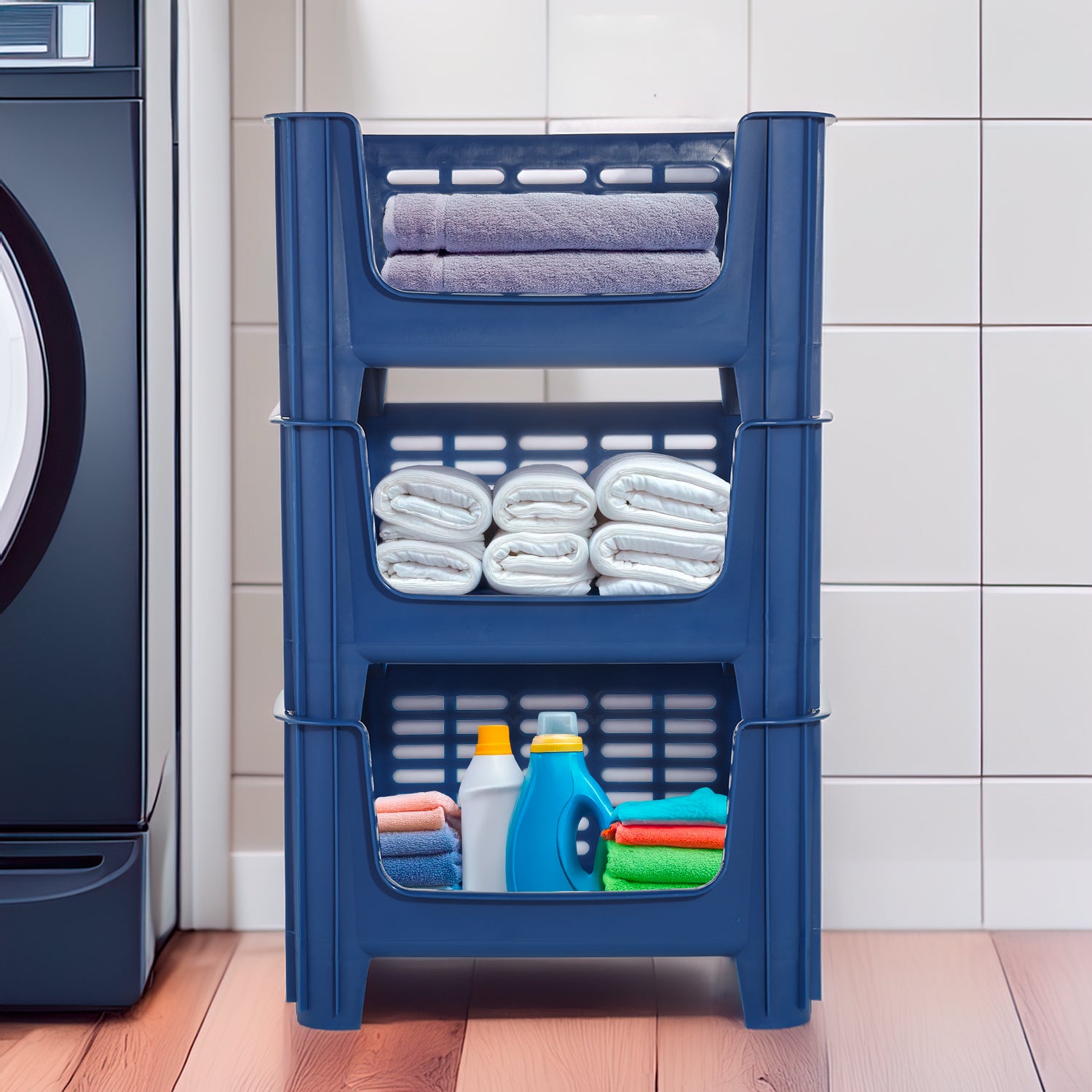 3-Pack Stackable Storage Baskets