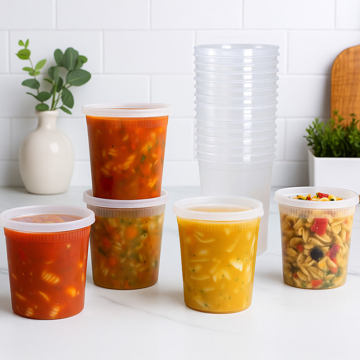 240-Pack 32 OZ Deli Containers with Lids
