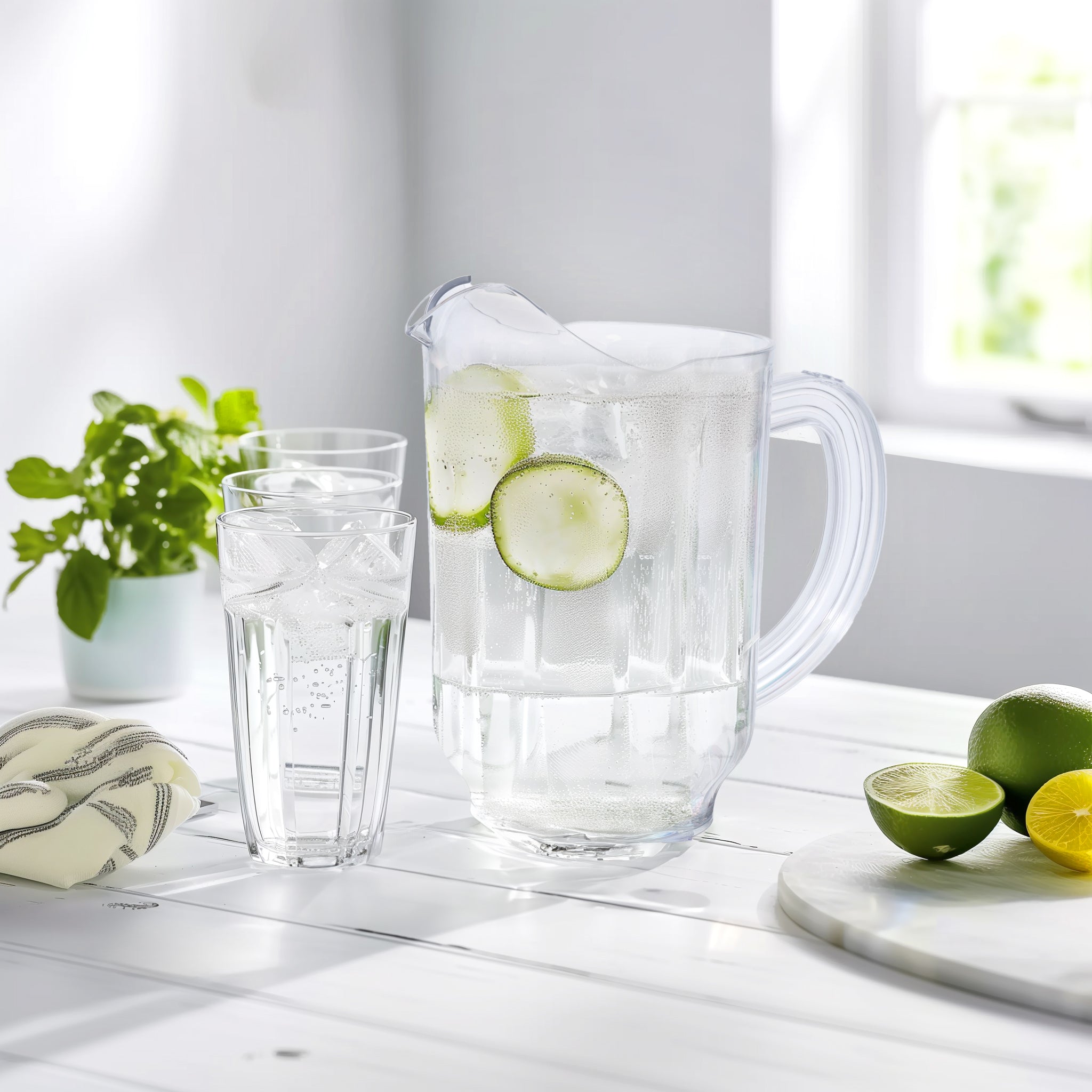 6-Pack Clear NSF Pitchers 60 OZ