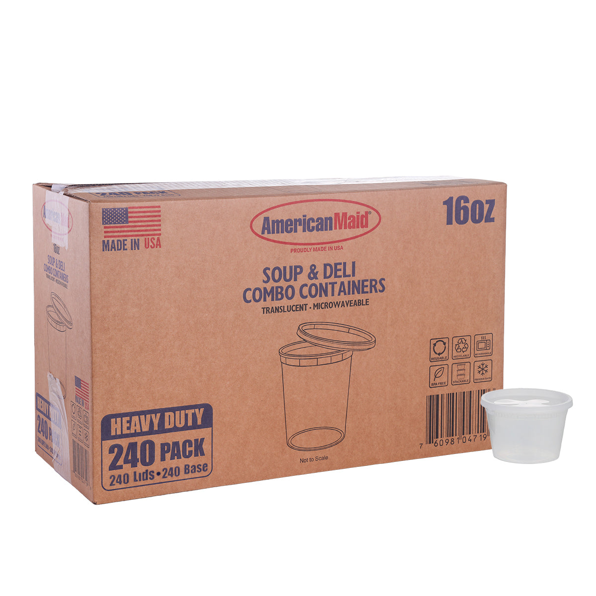 240-Pack 16 OZ Deli Containers with Lids