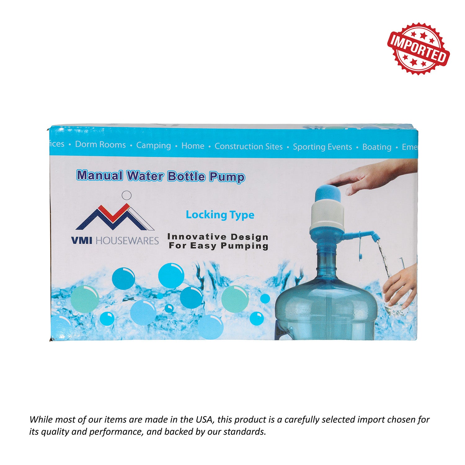 Manual Water Pump for 3 & 5 Gallon Bottles (53mm Neck)