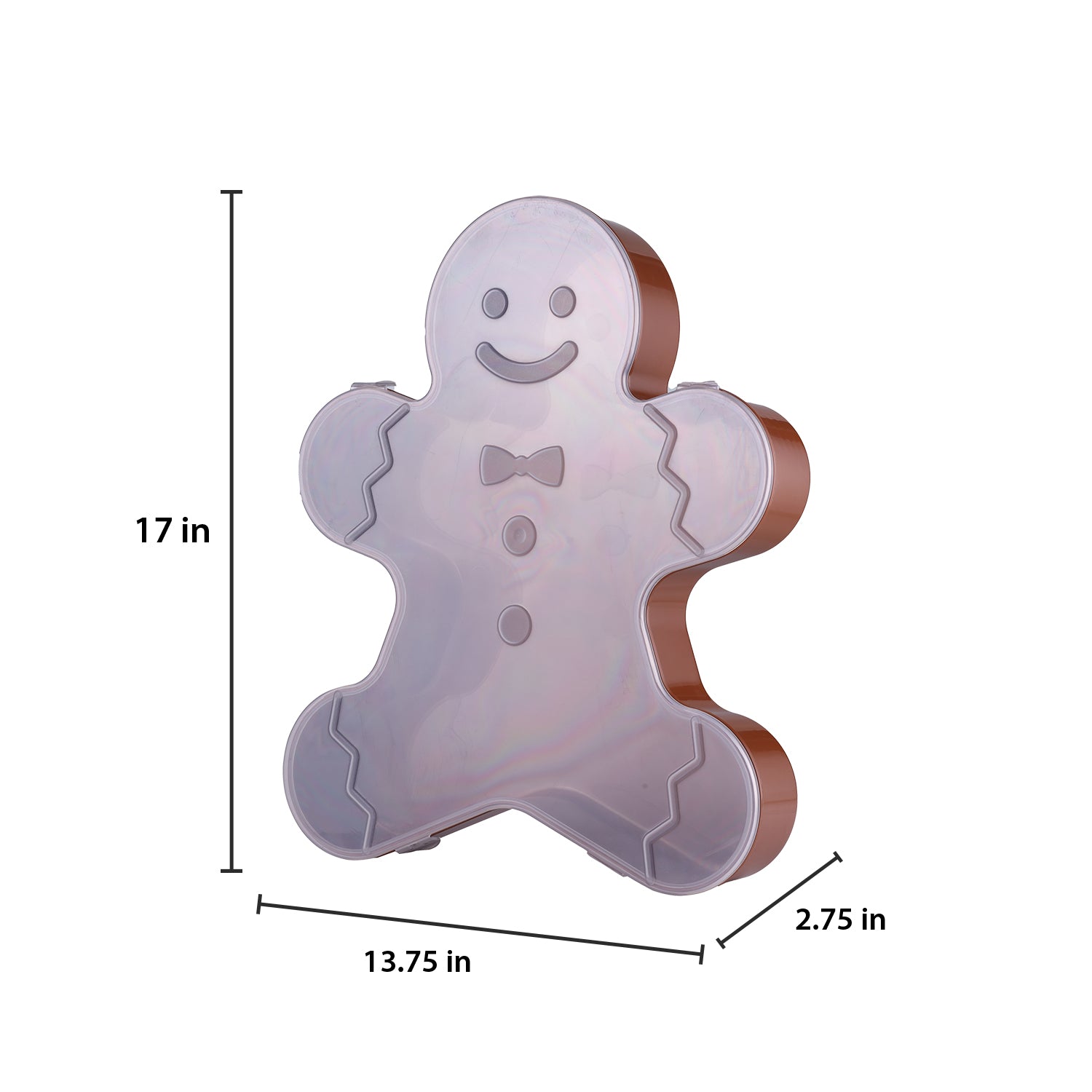 2-Pack Gingerbread Man Containers