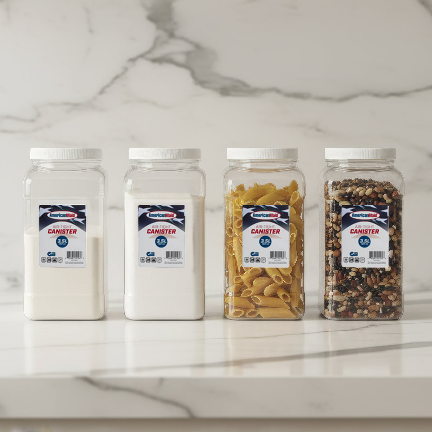 4-Pack 120 OZ Canisters with Lid