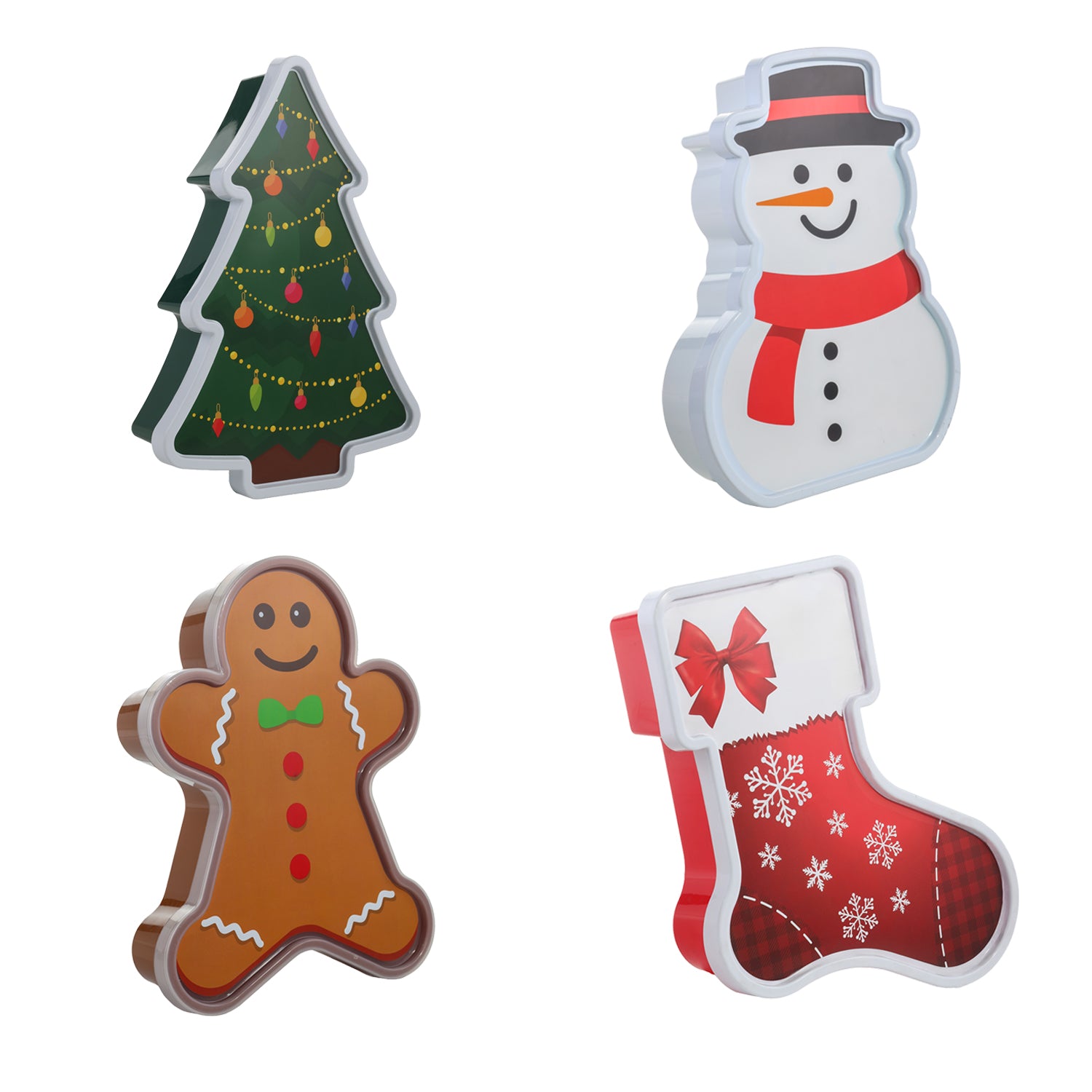 4-Pack 12-Inch Christmas Containers