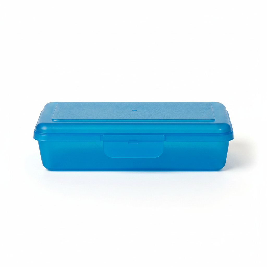 12-Pack Pencil Box with Attached Snap Lid